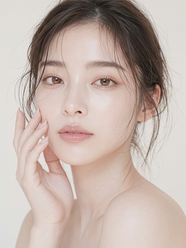 透明感のある肌の女性